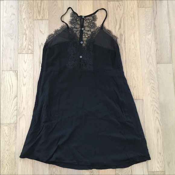 Black Lacy and Strappy Summer Dress Size L/XL - Picture 2 of 3